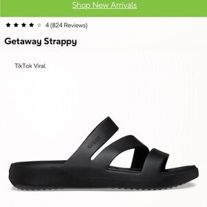 CROCS Black Getaway Strappy Sandals
